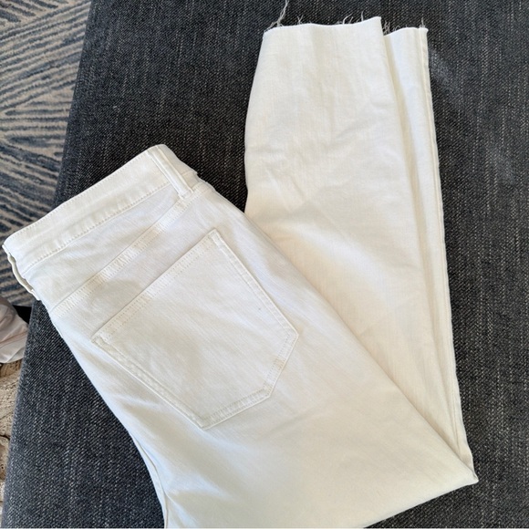 NWT Lauren Conrad Jeans Women’s Size 14 Ivory White Mid Rise Skinny Crop Calf - Picture 9 of 10